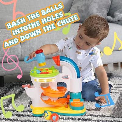 Toddlers Toys for 1 2 3 Years Old Kids Pound A Ball Toys Hammer + Stacking  Cups