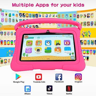 YOBANSE Kids Tablet, 7 inch Tablet for Kids 3GB RAM 32GB ROM Android 11.0  Toddler Tablet with Bluetooth, WiFi, GMS, Parental Control, Dual Camera