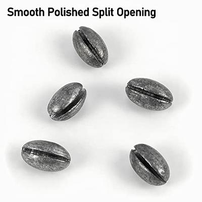 Dr.Fish 100 Pack Oval Split Shot Sinkers Fishing Weights, Lead Weight Clip  On Fishing Line Fishing Sinker Freshwater Saltwater 1/50oz - Yahoo Shopping
