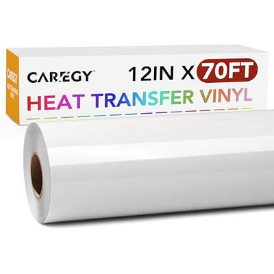 VinylRus Glitter Heat Transfer Vinyl Rolls-10 x 8ft Red Iron on