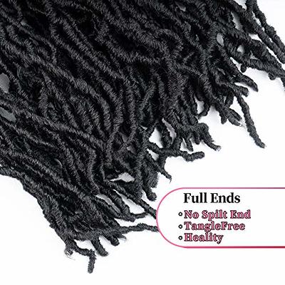 5 Packs New Locs Crochet Hair 36inch Straight Goddess Locs Crochet Braids  Natural Micro Afro Locs Crochet Hair Dreadlocks Mini Locs Styles…… 36 Inch  Natural Black