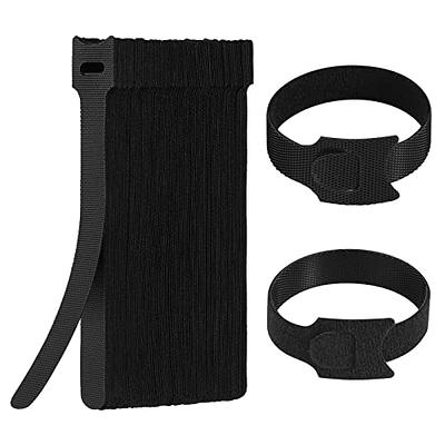 Reusable Cable Ties，Fastening Cable Ties, Adjustable Cord Ties, Microfiber  Cloth Cable Management Straps Hook Loop Cord Organizer Wire Ties 5 Colors