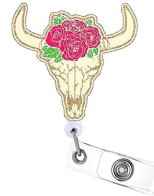 Uterus Floral Art ID Badge Reel Holder Clip Holder Retractable Nurse Cute  RN