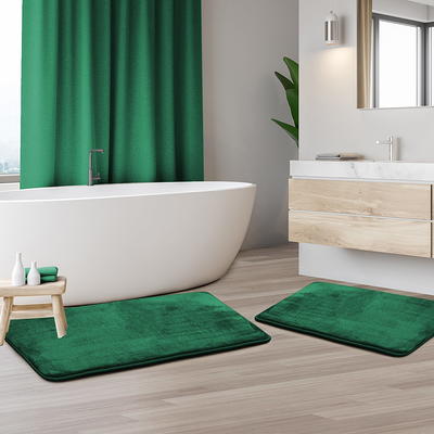 Memory Foam Bath Mat Set, 2 Piece Soft Bathroom Rugs,17X24 and