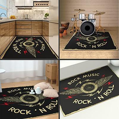 PRIHALF Drum Rug, Drum Set Carpet,Bedroom Living Room Decor