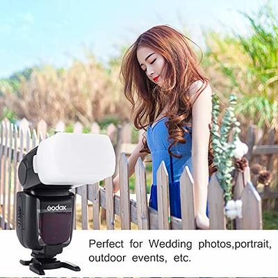 Andoer Portable Universal Camera Flash Reflector Speedlite Bounce Diffuser  Board with Silver & White Reflective Surface Replacement for Canon Nikon