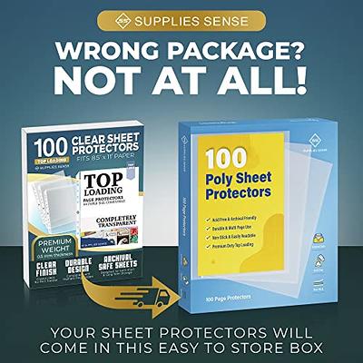 Ktrio Heavyweight Sheet Protectors 8.5 x 11 Inches Clear Page Protectors  for 3 Ring Binder, Plastic Sleeves for Binders, 3 Mil Top Loading Paper  Protector Acid Free Letter Size, 30 Pack 