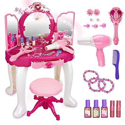 VIVEE Styling Head Doll for Girls, 35Pcs Children Makeup Pretend Playset  Deluxe Hairstyle Head Makeup Toys with Hair Dryer Accessories, Newest