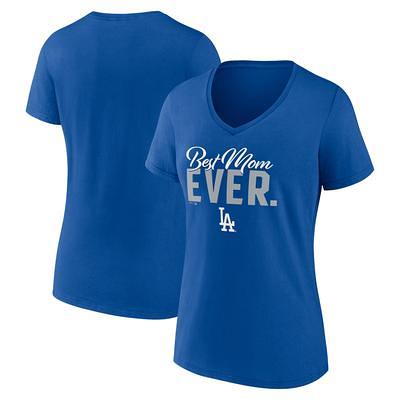 Los Angeles Dodgers Women's White Second Wind V-Neck T-Shirt