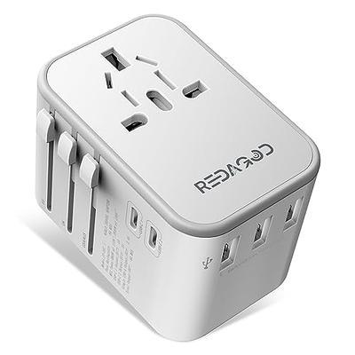 Universal Travel Adapter Redagod International Plug Adapter with 3