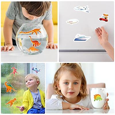  Sticker Book for Kids Ages 4-8, Reusable Sticker Books  Educational Toys Learning Books, Space, Vehicles and Dinosaurs Stickers  Book for Toddlers Kids Birthday Gifts, 3 Set : Toys & Games