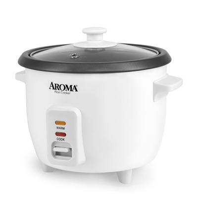 Aroma 6-Cup Rice Cooker with Stainless Steel Inner Pot