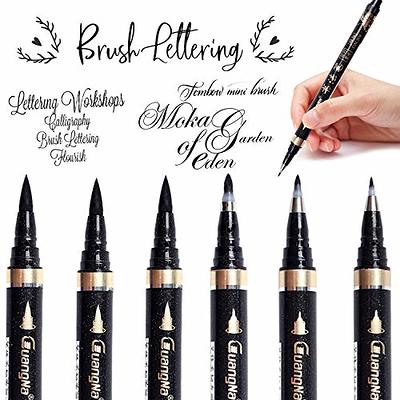 Brusarth Calligraphy Pens, 8 Size Calligraphy Pens for Writing, Brush Pens  Calligraphy Set for Beginners, Hand Lettering Pens, Brush Markers Set