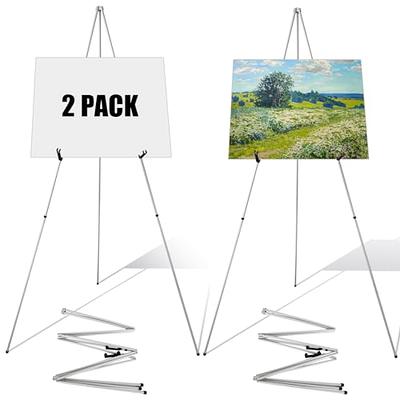 Easels for Painting Canvas, Aredy 66 Art Easel for Drawing, Portable  Painting Easel Stand, Metal Table Top Easel (2 Pack)