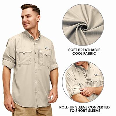 Men's Long Sleeve Sun Protection Fishing Shirt with Zipper Pockets UPF 50+  Lightweight Cool Sun Shirts for Men Hiking Outdoor : : Clothing