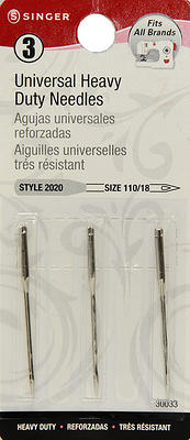 SINGER 10-Pack Universal 2020 Sewing Machine Needles, Size 110/18