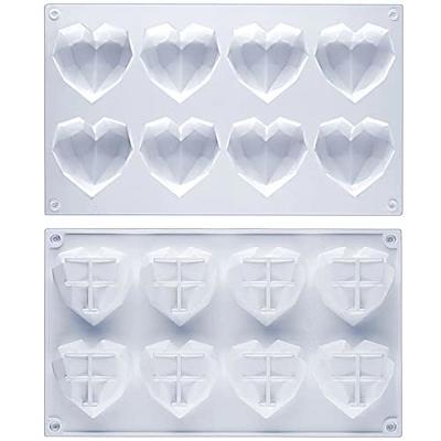 Webake silicone chocolate heart mold for Wedding and valentine (Pack o