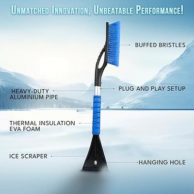 Ice Scrapers for Car Windshield, Frost Wipe Scraper Tool with Rubber Sponge  Handle, Removeable Snow Scraper for Car, Truck SUV Window and Windshield