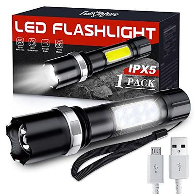 Lighting EVER LED Flashlights High Lumens, Small Flashlight, Zoomable,  Waterproof, Adjustable Brightness Flash Light for Outdoor, Emergency, AAA