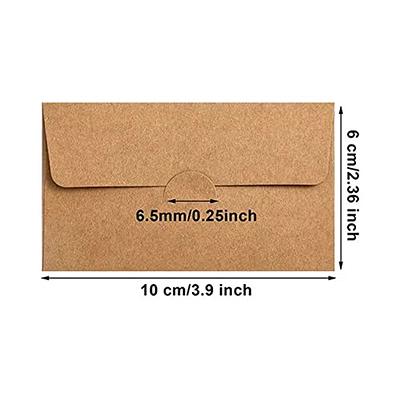 20PCS Kraft Blank Mini Paper Envelope Kraft White Black Paper