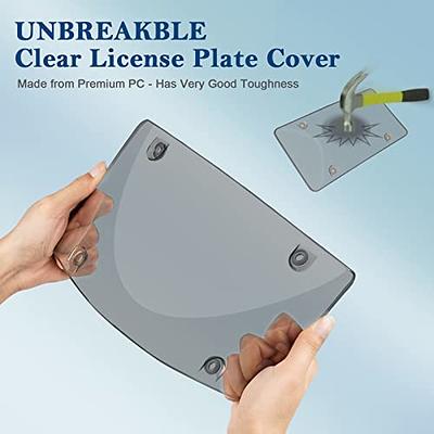 2 Pcs Clear Tinted License Plate Covers/Shields,Unbreakable Smoked License  Plates Cover Fits Any Standard US Plates,Protect Your License Plates, Dark  Bubble Novelty Design Cover with Screw (Black) - Yahoo Shopping