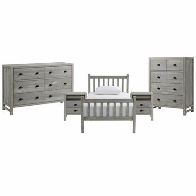 Alaterre Furniture Arden Bedroom Set, King, Driftwood Gray