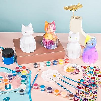 Paint Your Own Cat Lamp Art Kit, DIY Geometric Cat Lamp Night Light,  Animals Toys Night Light, Gifts Crafts for Teens Girls Boys, Art and Crafts