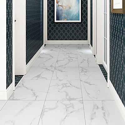 Livelynine Grey And White Peel And Stick Floor Tile Marble Vinyl Flooring  Peel And Stick Tiles For Floor Waterproof Laminate Flooring For Bathroom  Kitchen Flooring Removable Linoleum 12X12 Inch 4-Pack : 