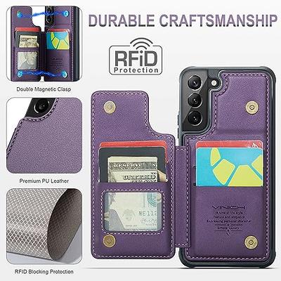 IDEWEI For ZTE Blade A53 Pro Cell Phone Case PU Leather Stand Card Slots  Cover - Purple