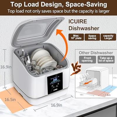 No Hookup Needed Portable Countertop Dishwasher, With 5-Liter