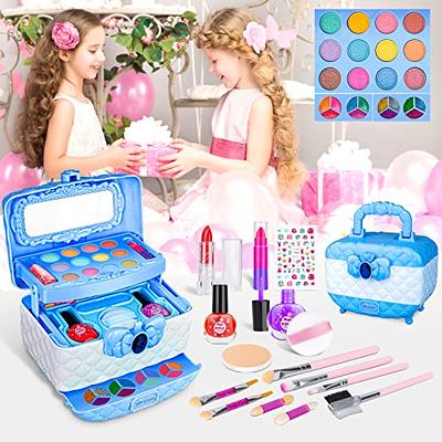Kids Makeup Kit for Girls 42 Pcs, Washable Real Cosmetic Makeup Set Frozen  Makeup Set for