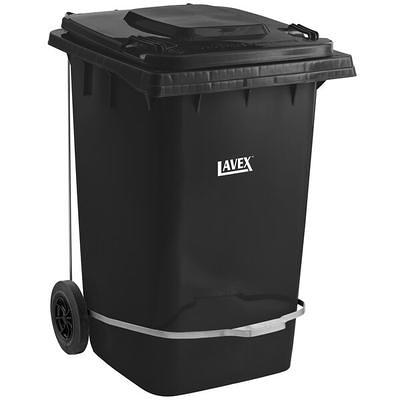 Lavex 20 Gallon Black Round Commercial Trash Can / Ingredient Bin