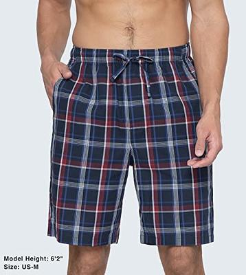 LAPASA Men's Pajama Shorts (2 Pack) 100% Cotton Woven Sleepwear Lounge  Pants PJ with Drawstring and Pockets Lightweight M92 Medium (Woven) Dark  Green+navy Blue, Navy Blue+red - Yahoo Shopping