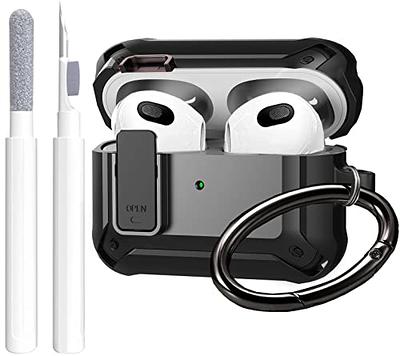 AirPods 3rd Gen Case Cover with Cleaner Kit,Soft Silicone Protective Case  for Apple AirPods 3rd Generation Charging Case with Keychain,Shockproof