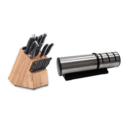 Bunpeony 15-Piece Stainless Steel Knife Block Set - Yahoo Shopping