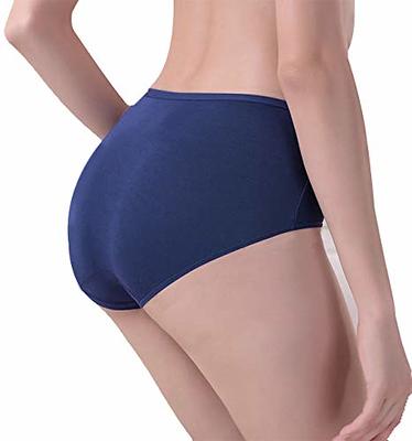 UMMISS Women's Cotton Underwear. Soft Stretch Mid Waist Breathable Solid  Color Briefs Panties for Women -Multi -M - Yahoo Shopping