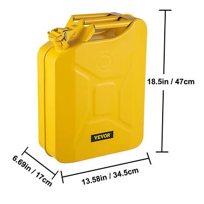 VEVOR Jerry Fuel Can, 5.3 Gallon / 20 L Portable Jerry Gas Can with  Flexible Spout System, Rustproof ＆ Heat-resistant Steel Fuel Tank for Cars  Trucks