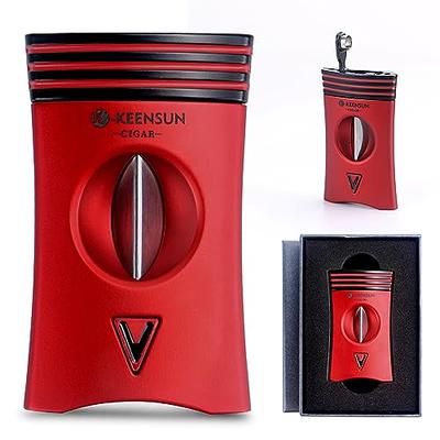 V-Cut Cigar Cutter Sharp Blade Stainless Steel Carved Cigar