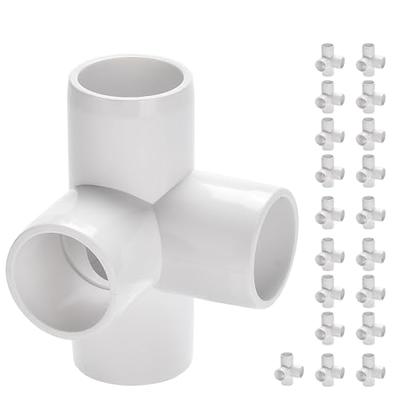 letsFix 3/4 PVC Fittings 3 Way (10-Pack), Furniture Grade PVC