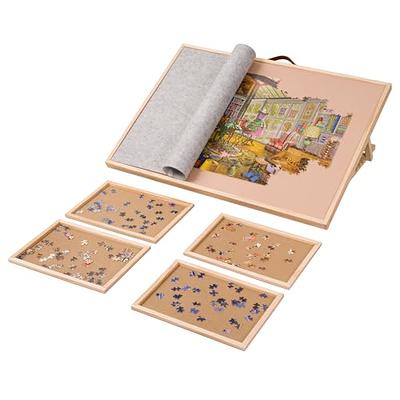 8 Puzzle Sorting Trays with Lid 10 x 10 Inches - Jigsaw Puzzle Accessories Black Background Makes Pieces Stand Out to Better Sort Patterns, Shapes