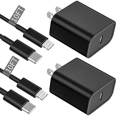 iPhone 15 Charger Fast Charging, 3 Pack PD 20W USB C Wall Charger Block  with 6FT USB C to USB C Fast Charging Data Sync Cable Cord for iPhone 15/15