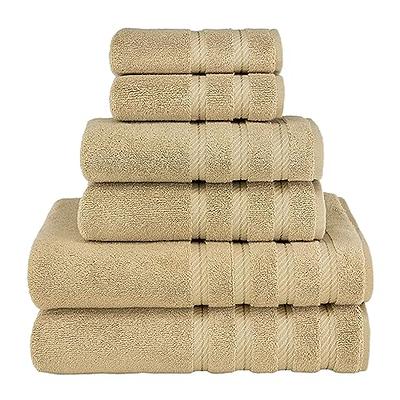 Hotel Style Turkish Cotton Bath Towel Collection Solid Print Khaki  Washcloth 