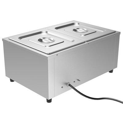 Wilprep 6 Pan Food Warmer for Parties Hotels Restaurants 1/3 Buffet Server  and Warmer