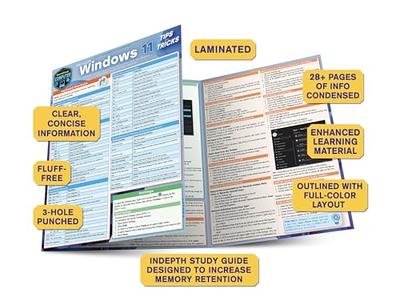 Windows 11 Quick Reference Training Tutorial Guide (Cheat Sheet of  Instructions, Tips & Shortcuts - Laminated)