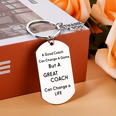  LQRI Thank You Coach Keychain Coach Gift The Heart of a Coach  is Not Measured in Size Coach Appreciation Gift for Cheer Coach  Cheerleading Swimming Basketball Baseball Coach (sliver) : Clothing