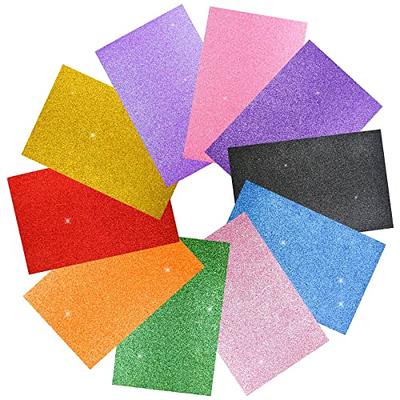 10 Pack Assorted Colors EVA Foam Sheets Glitter Foam Paper for