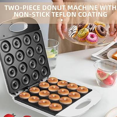 Donut Maker Machine Non-stick For Kids Snack Desserts Makes 7 Doughnuts Home