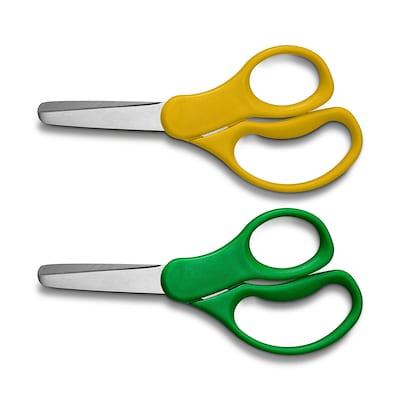 Staples 5 Kids Blunt Tip Stainless Steel Scissors, Straight Handle