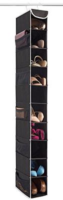 24 Pockets - Simplehouseware Crystal Clear Over The Door Hanging Shoe Organizer, Gray (64'' x 19'')