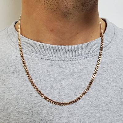 Fiusem Silver Tone Chain Necklace for Men, 2.5mm Mens Chain